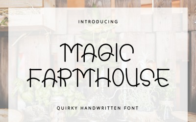 Magic Farmhouse - Fuente manuscrita peculiar