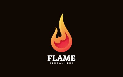 Płomień Gradient Logo Szablon