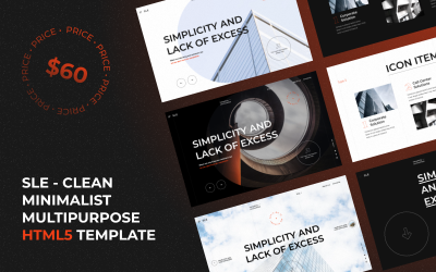 SLE — czysty, minimalistyczny uniwersalny szablon HTML5