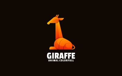 Zürafa Gradyan Logo Şablonu