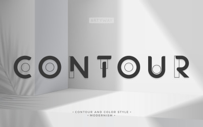 Contour Architecture Überschrift und Logo-Schriftart