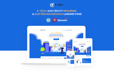 E-Tech Electric Services - Готовый к использованию шаблон Elementor