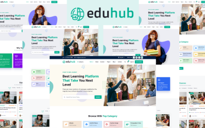 Eduhub - HTML5-sjabloon voor onderwijs en LMS