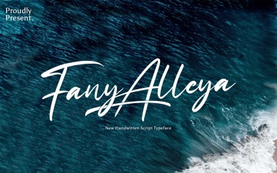 Fany Alleya - Handschriftliche Schriftart