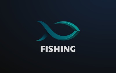 Fishing Gradient Logo Style