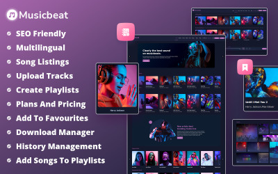 MusicBeat - Web Müzik Akışı WordPress Teması