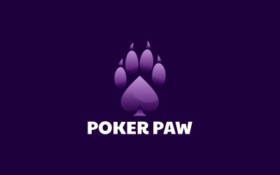 Poker Paw Logo Stil mit Farbverlauf
