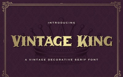 Vintage King - Carattere Serif decorativo