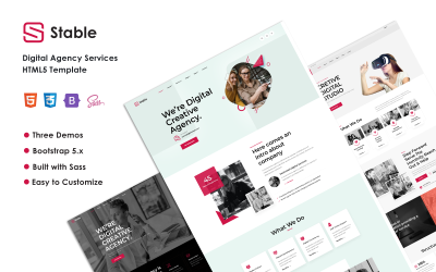 Estable: plantilla Bootstrap 5 de servicios de agencia digital