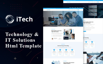 iTech - modelo HTML5 de soluções de tecnologia e TI