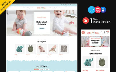 LittleBaby - универсальный магазин детской одежды и игрушек с открытой корзиной