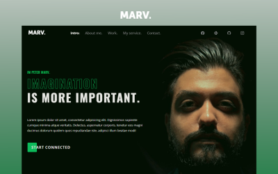 Marv – багатоцільовий персональний односторінковий шаблон завантаження