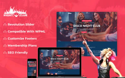 Nattklubb - Party WordPress-tema med AI Content Generator