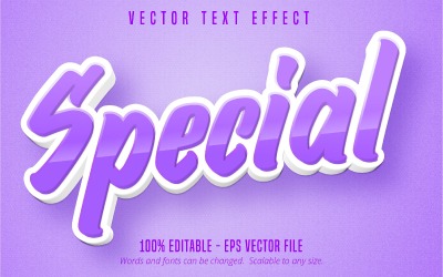 Special - redigerbar texteffekt, tecknad textstil, grafikillustration