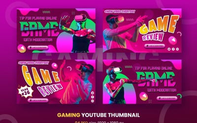 Gaming Youtube Miniature Réseaux sociaux