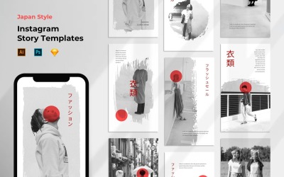 Japon Instagram Hikayesi Şablonu