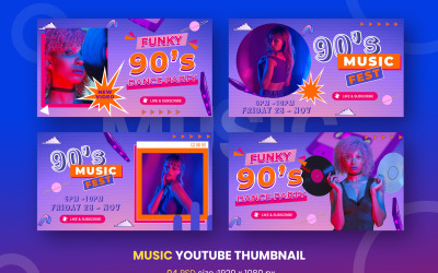 Música de los 90 Miniatura de youtube Redes sociales