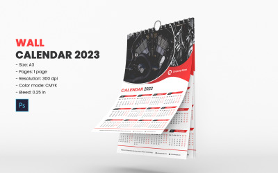 One Page Wall Calendar 2023