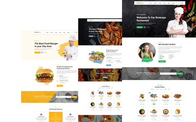 ResturaPlus - Modelo PSD de comida e restaurante