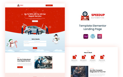Speedup Automotive - Ремонт автомобілів Готовий до використання шаблон Elementor