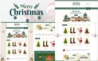 Wesołych Świąt szablon PSD