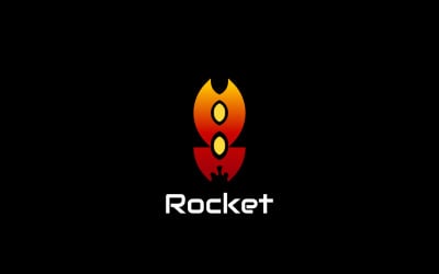 Fire Rocket Gradient  Logo