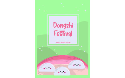 Ilustracja powitania festiwalu Dongzhi