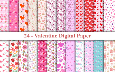 Papel digital de patrón de San Valentín