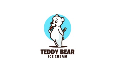 Teddy Bear Simple Mascot Logo