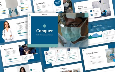 Conquer - медичний багатоцільовий шаблон PowerPoint