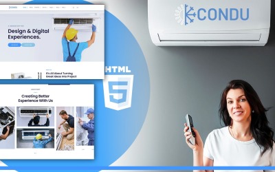 Šablona webu HTML5 služby Candu Klimatizace Handyman Services
