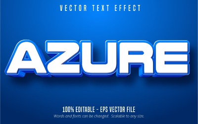 Azure - redigerbar texteffekt, tecknad textstil, grafikillustration
