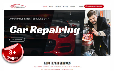 Car Repairing &amp;amp; Car Detailing Services Website Template