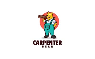 Carpenter Bear Mascot Cartoon Logo