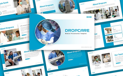 Dropcare - Tıbbi Çok Amaçlı PowerPoint Sunum Şablonu
