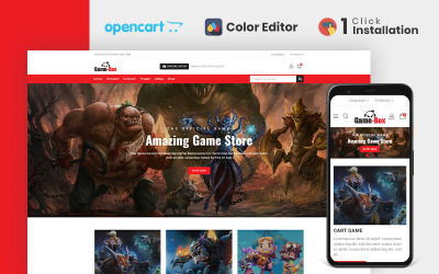 Gamebox Игровые аксессуары Opencart Theme