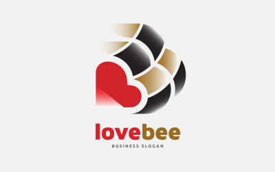 Plantilla de logotipo de modelo de abeja encantadora