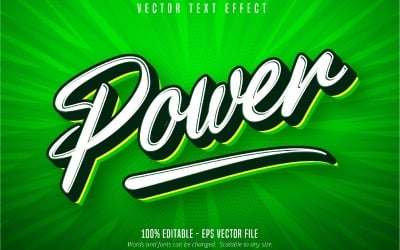 Power - Editable Text Effect, Minimalistic And Calligraphic Text Style, Graphics Illustration