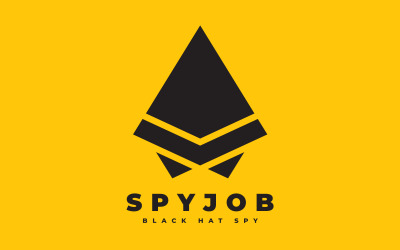 Modello di logo della tecnologia Black Hat Spy