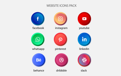 Ingyenes csomag webhelyek ikonjai, tiszta sablon