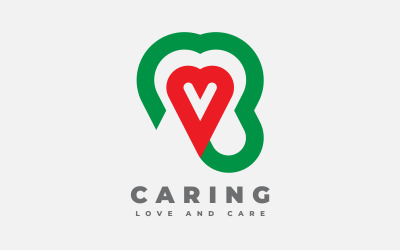 Vorlage für das Logo „Love and Care B“.