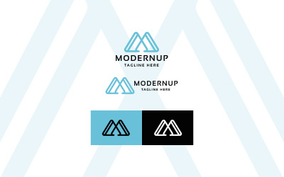 Modernup Lettre M Logo Professionnel