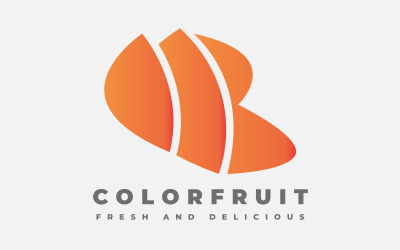 Logotipo de la tienda de frutas con letra B naranja