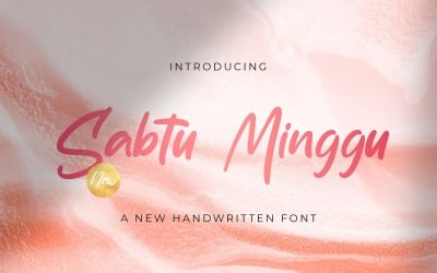 Sabtu Minggu - Handwritten Font