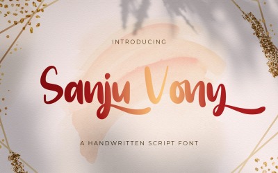 Sanju Vony — odręczna czcionka