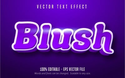Blush - Editable Text Effect, Comic And Cartoon Text Style, Graphics Illustration