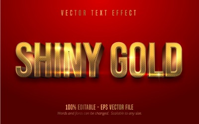 Shiny Gold - redigerbar texteffekt, gyllene textstil, grafikillustration