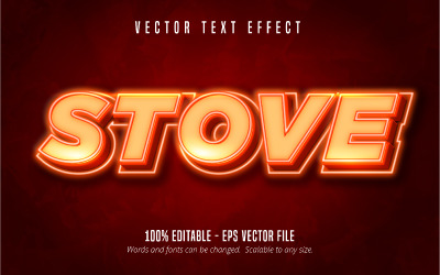 Stove - Editable Text Effect, Hot Cartoon Text Style, Graphics Illustration
