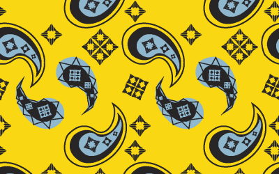 Цветочный узор в стиле пейсли t56