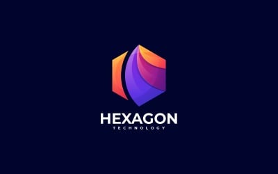 Hexagon Gradient Colorful Logo